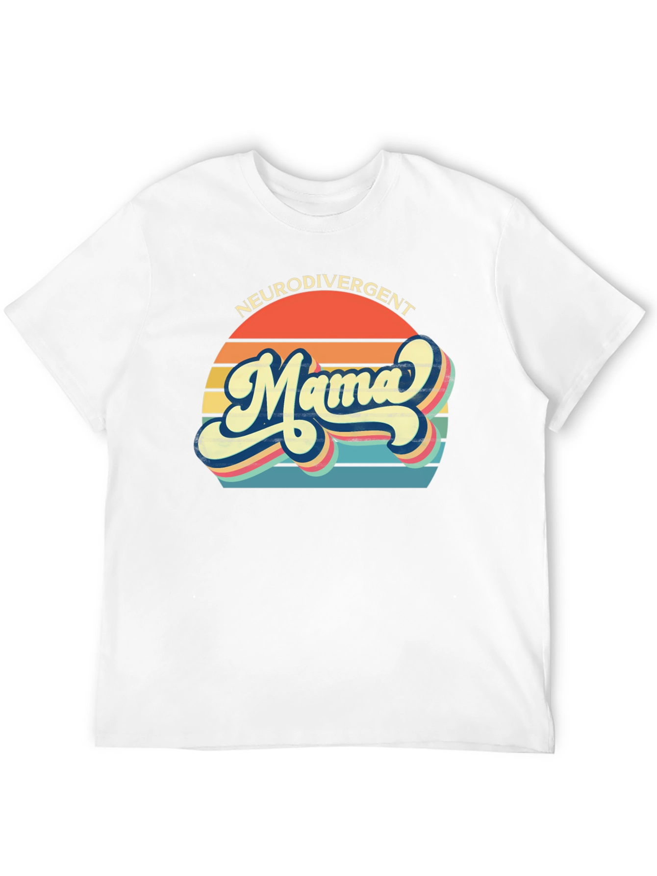 Neurodivergent Mama Retro Graphic T-Shirt