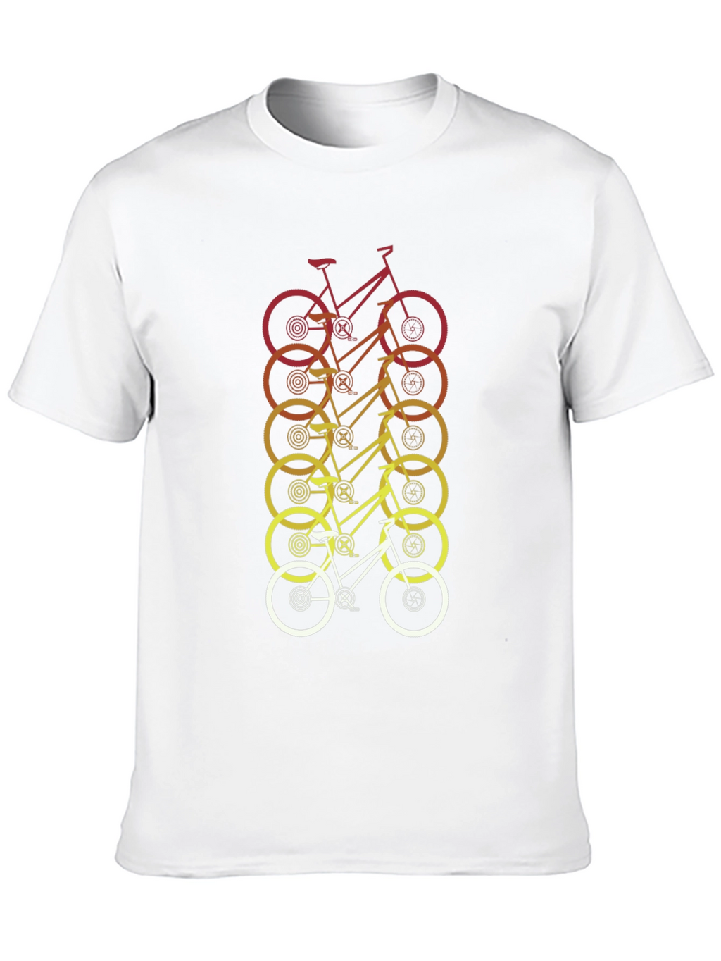 Retro Gradient Bicycle Graphic Tee