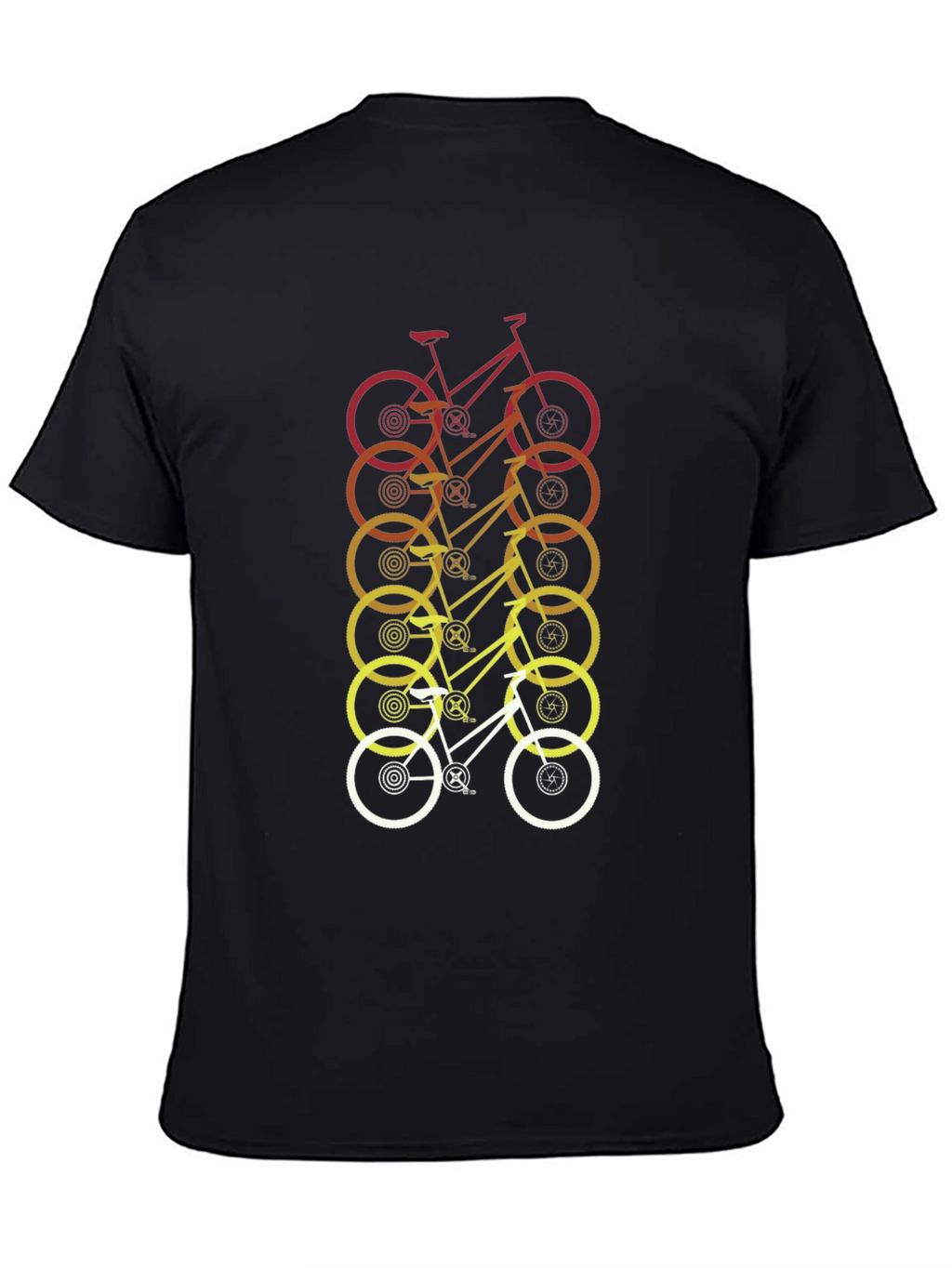 Retro Gradient Bicycle Graphic Tee