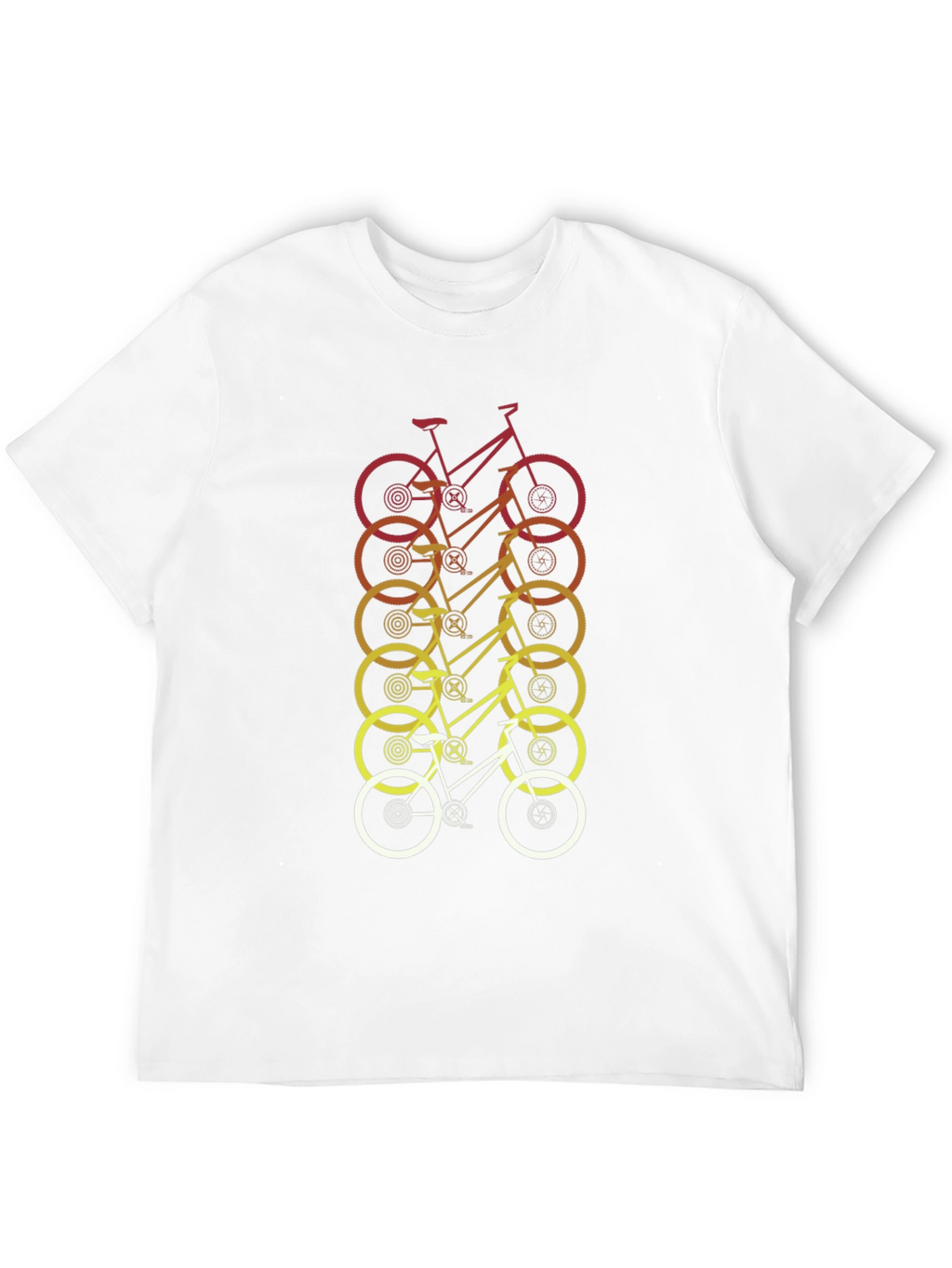 Retro Gradient Bicycle Graphic Tee