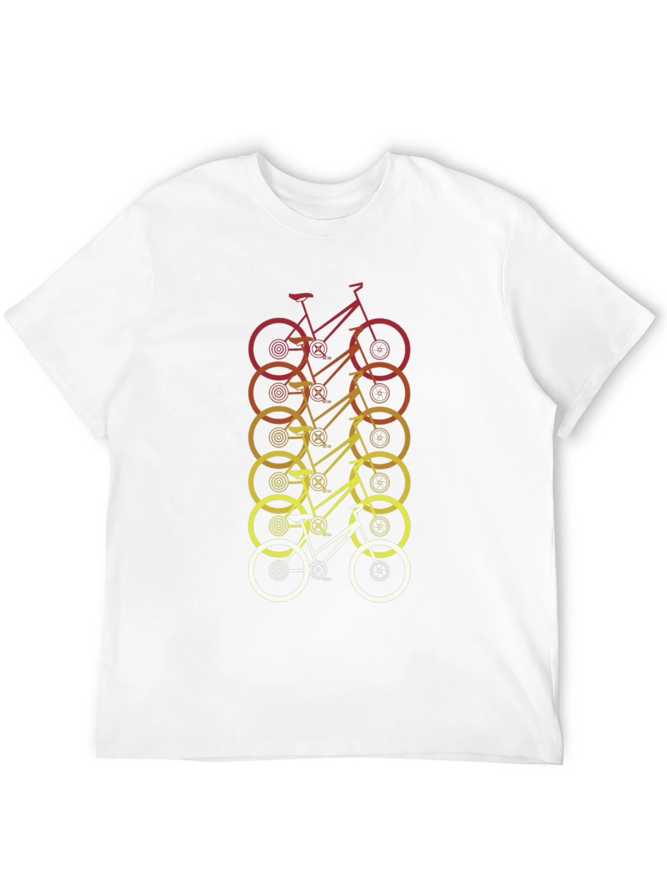 Retro Gradient Bicycle Graphic Tee