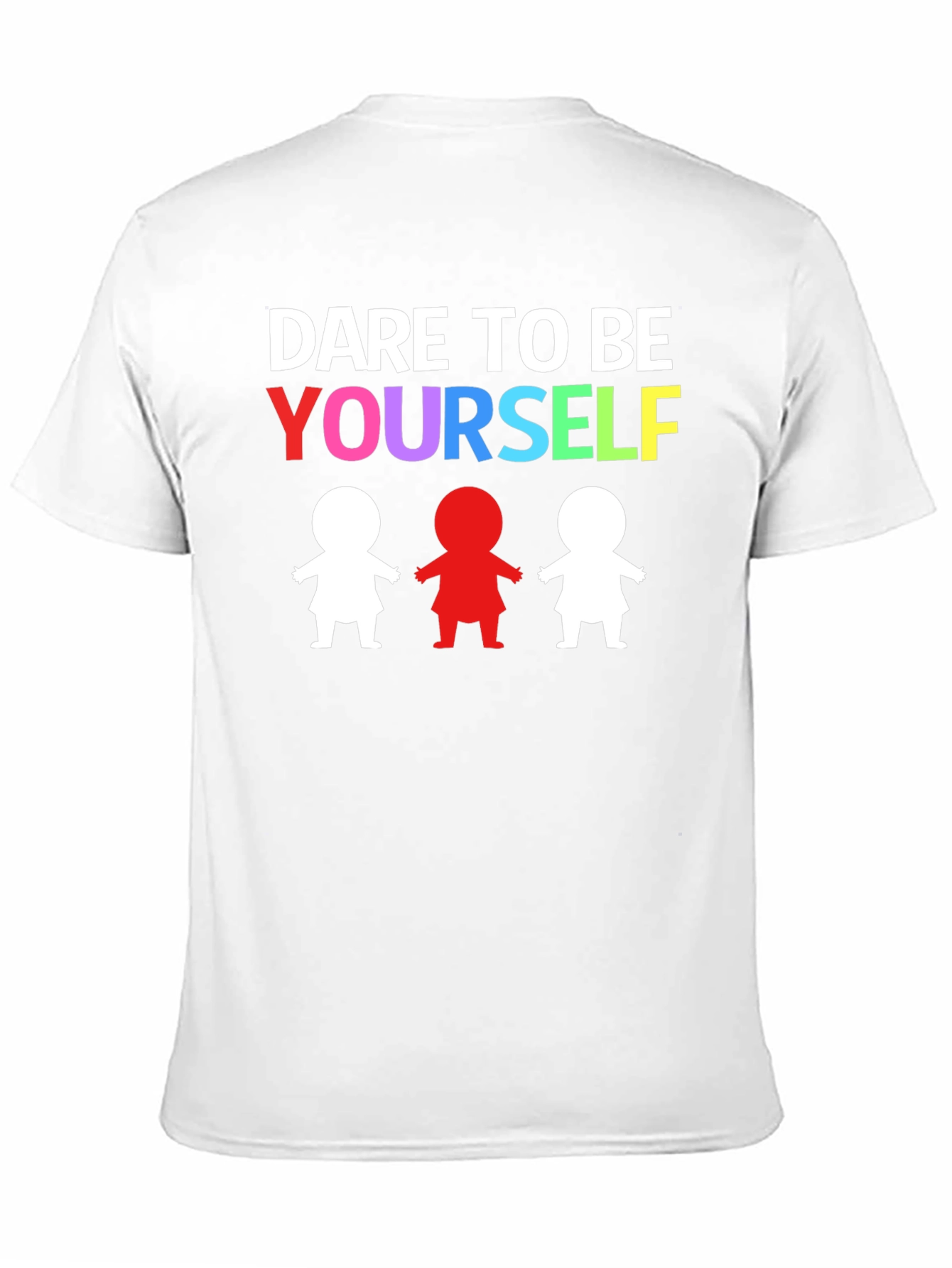 Dare to Be Yourself Graphic Print Black T-Shirt