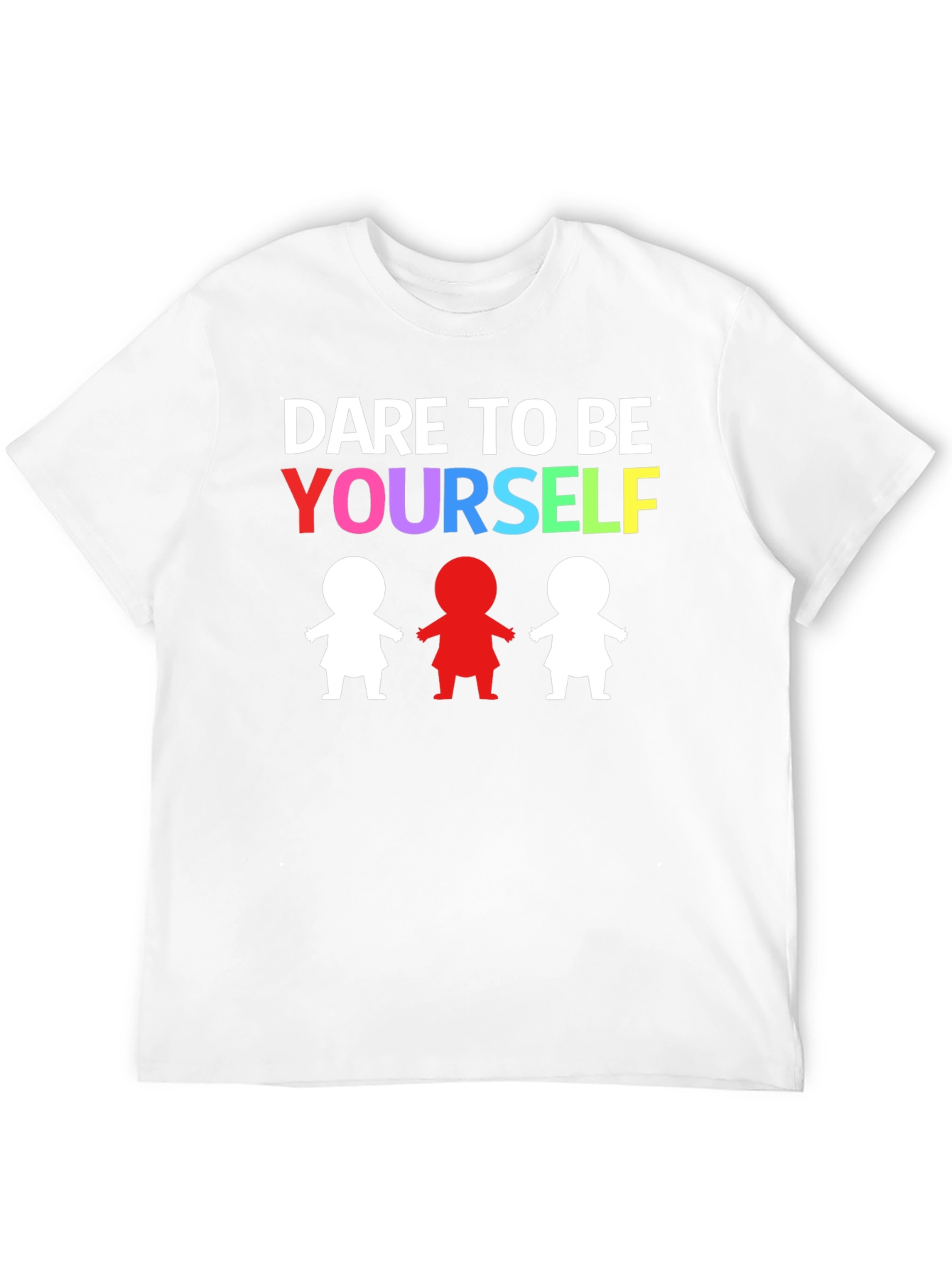 Dare to Be Yourself Graphic Print Black T-Shirt