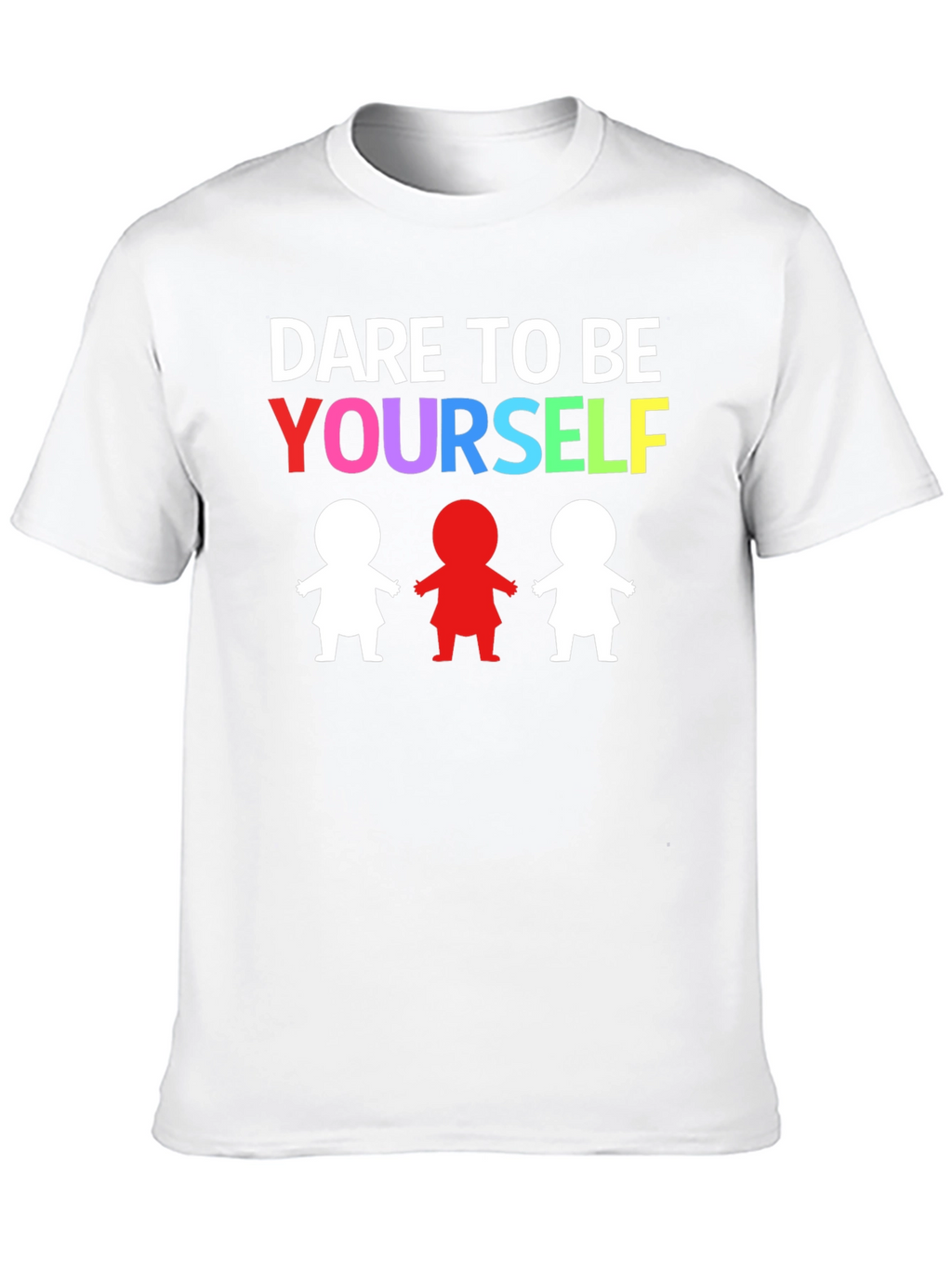 Dare to Be Yourself Graphic Print Black T-Shirt