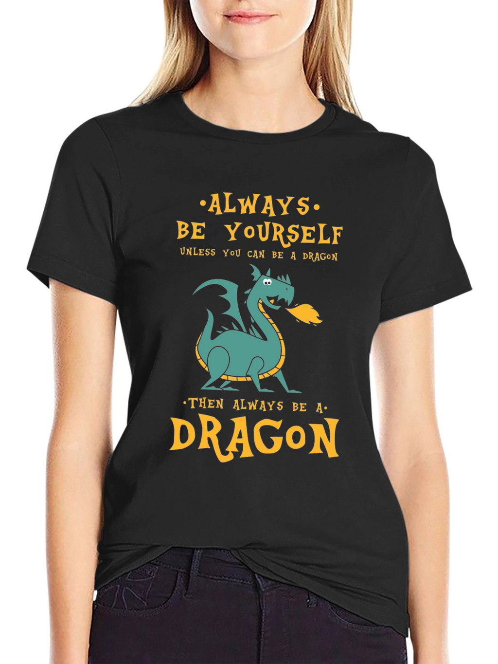 Always Be a Dragon Graphic Tee - Unique Design