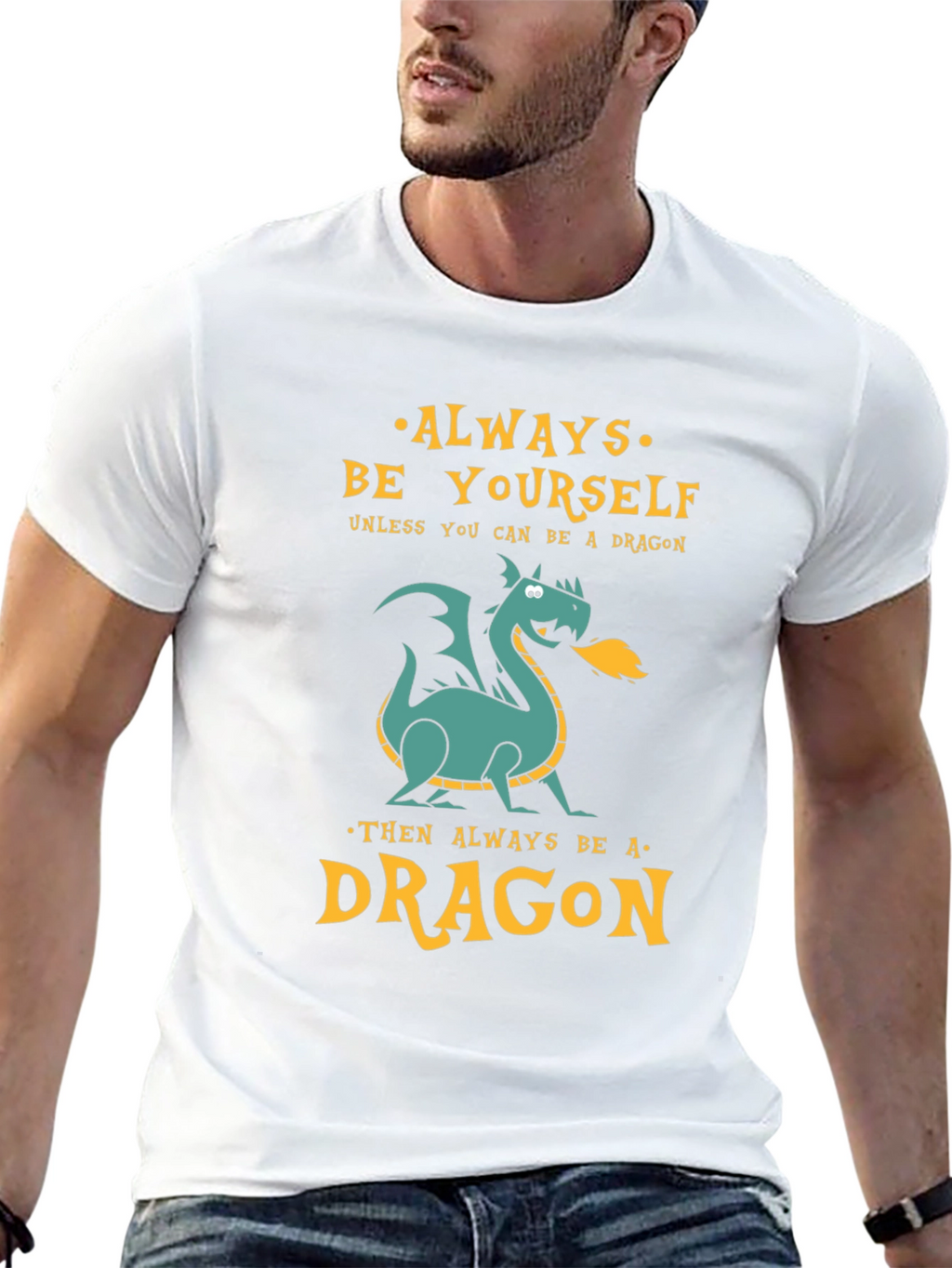 Always Be a Dragon Graphic Tee - Unique Design