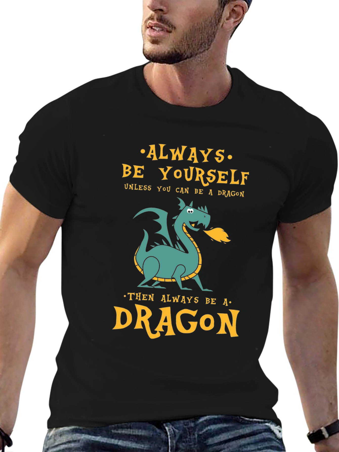 Always Be a Dragon Graphic Tee - Unique Design