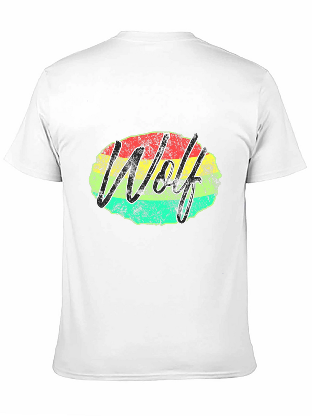 Wolf Graphic Tee - Retro Style Black T-Shirt