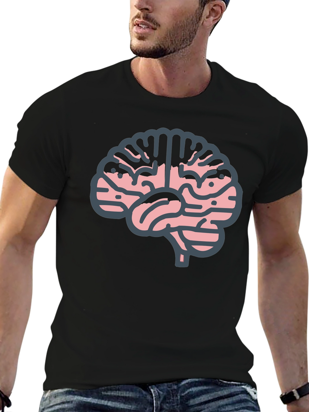 Brain Graphic Tee - Smart & Stylish!