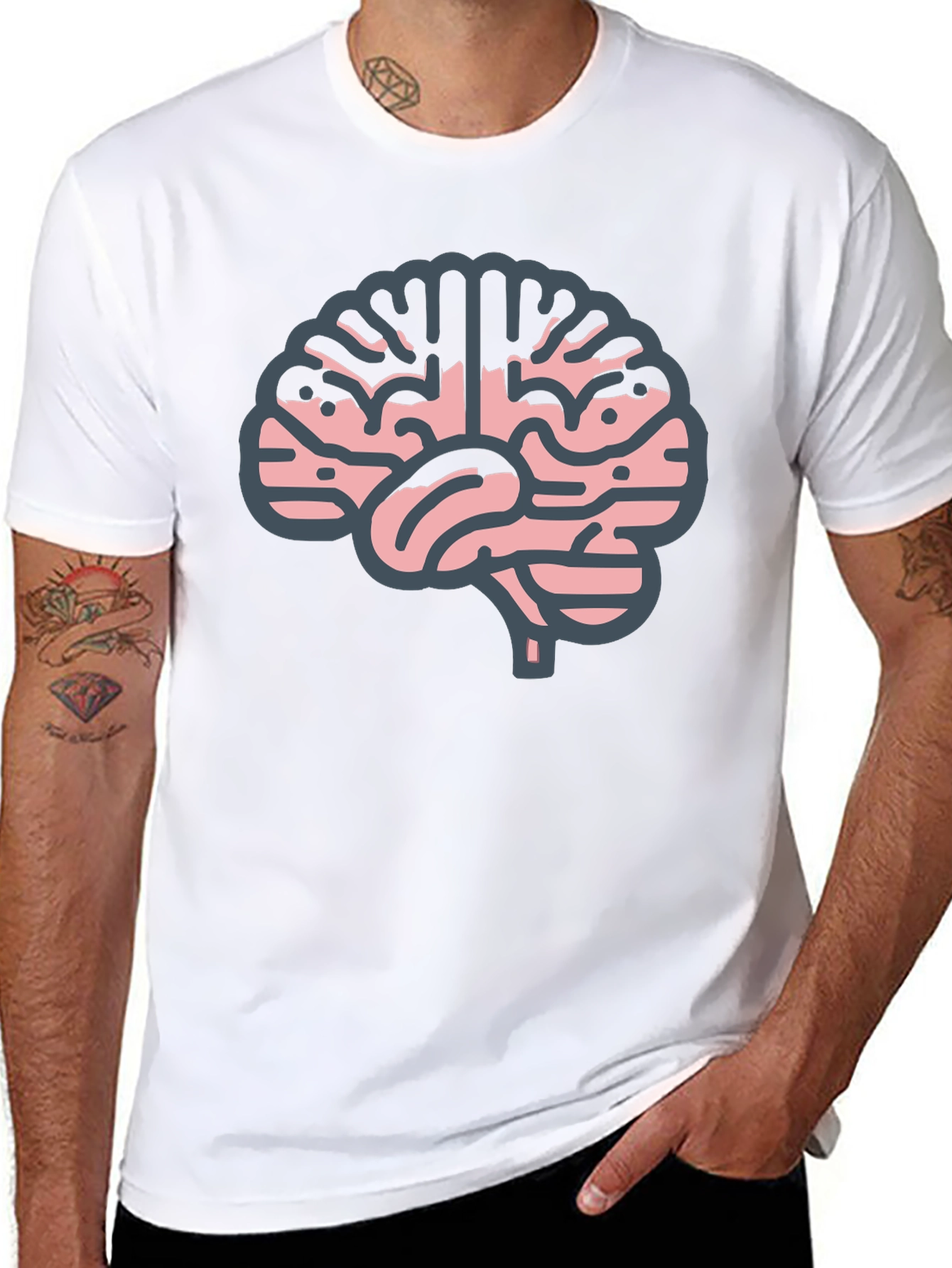 Brain Graphic Tee - Smart & Stylish!
