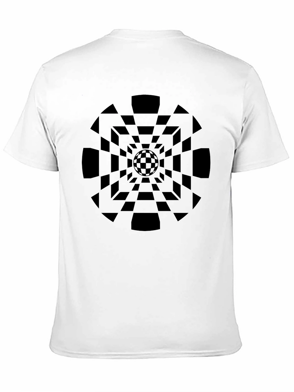 Geometric Illusion Black T-Shirt