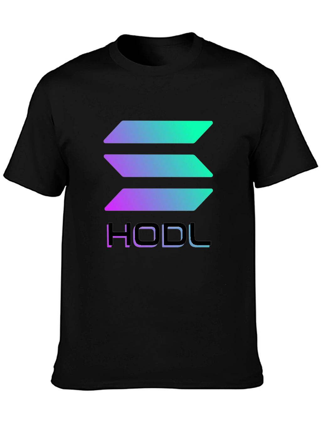 HODL Solana Crypto T-Shirt - Gradient Design