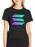 HODL Solana Crypto T-Shirt - Gradient Design
