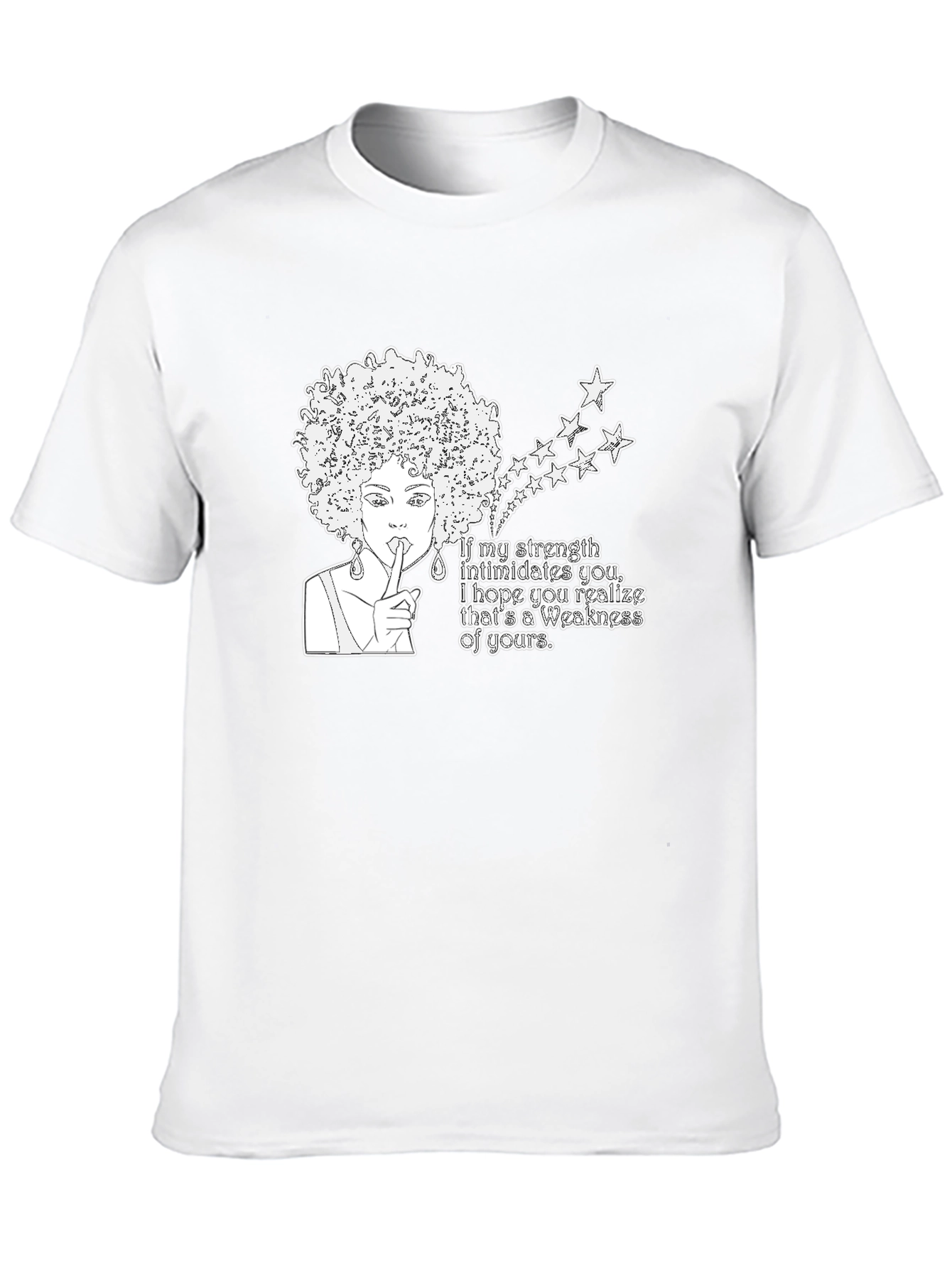 Empowered Afro Woman T-Shirt - Strength & Confidence