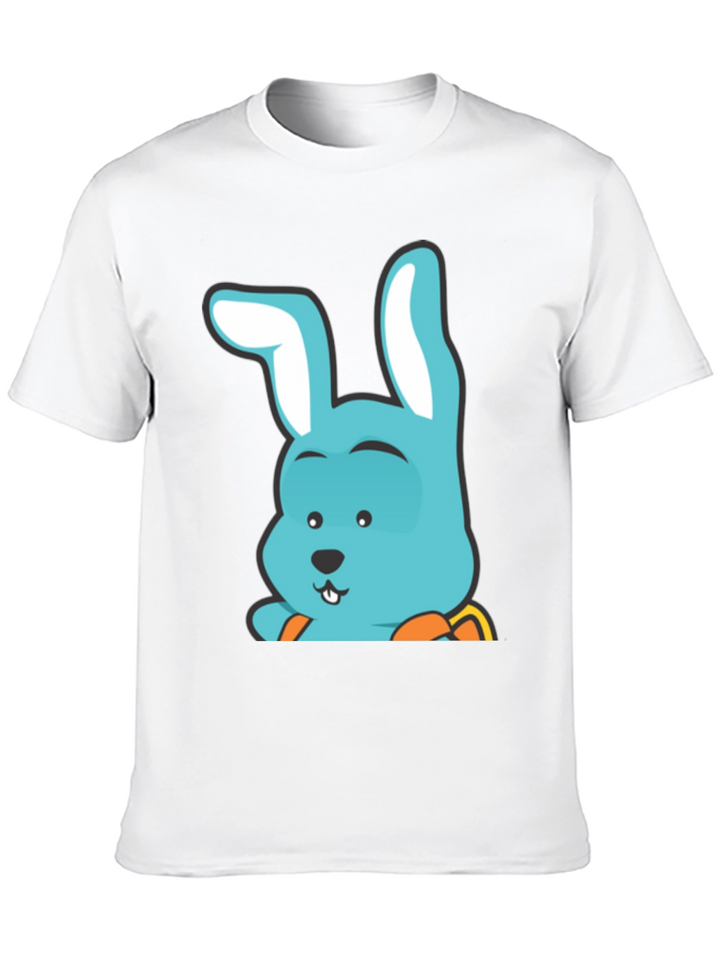 Cute Bunny T-Shirt - Black Cotton Graphic Tee