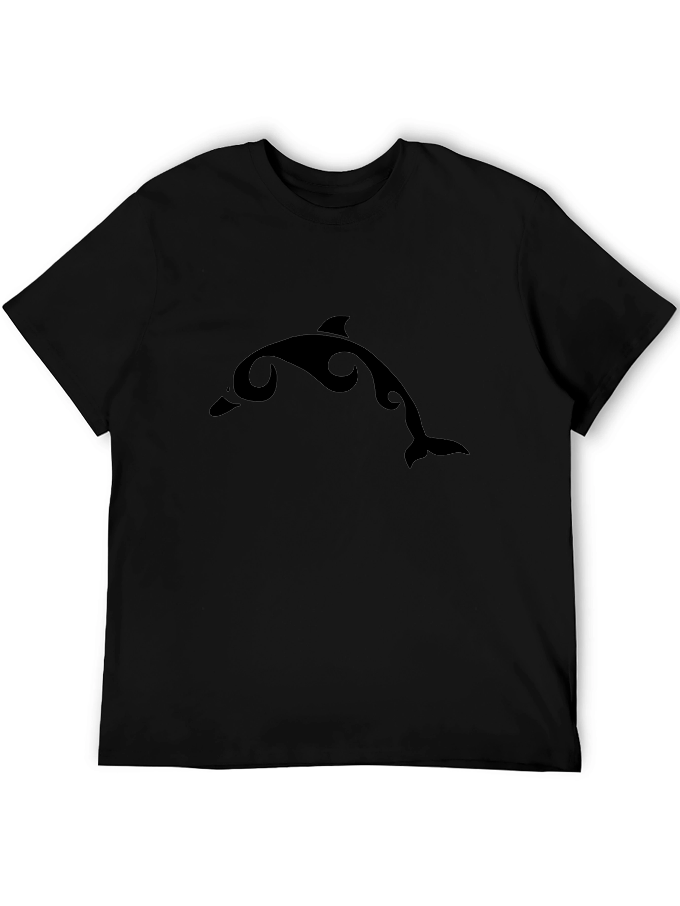 Black Dolphin Graphic Tee - Casual Comfort