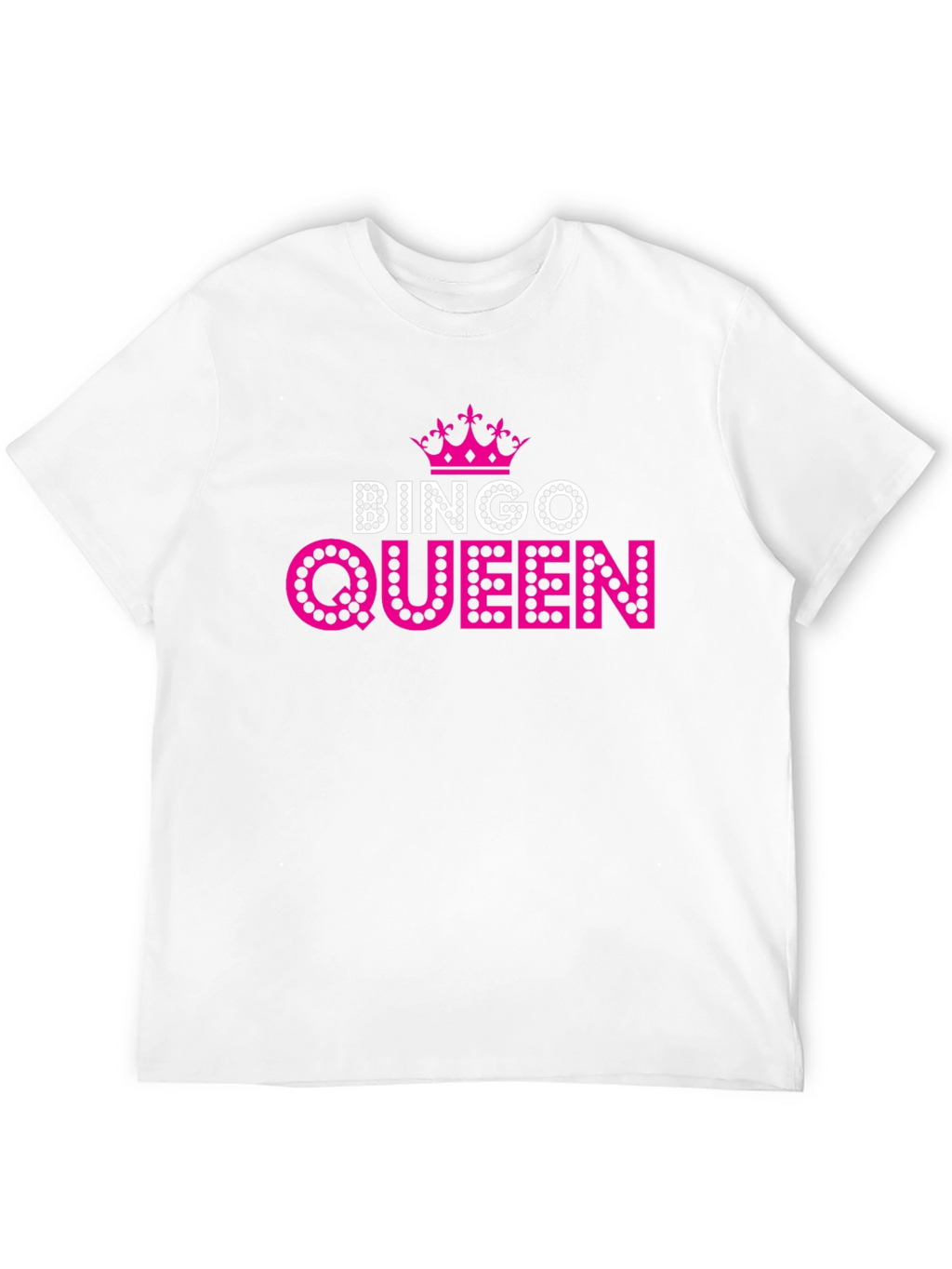 Bingo Queen T-Shirt - Pink Crown Design