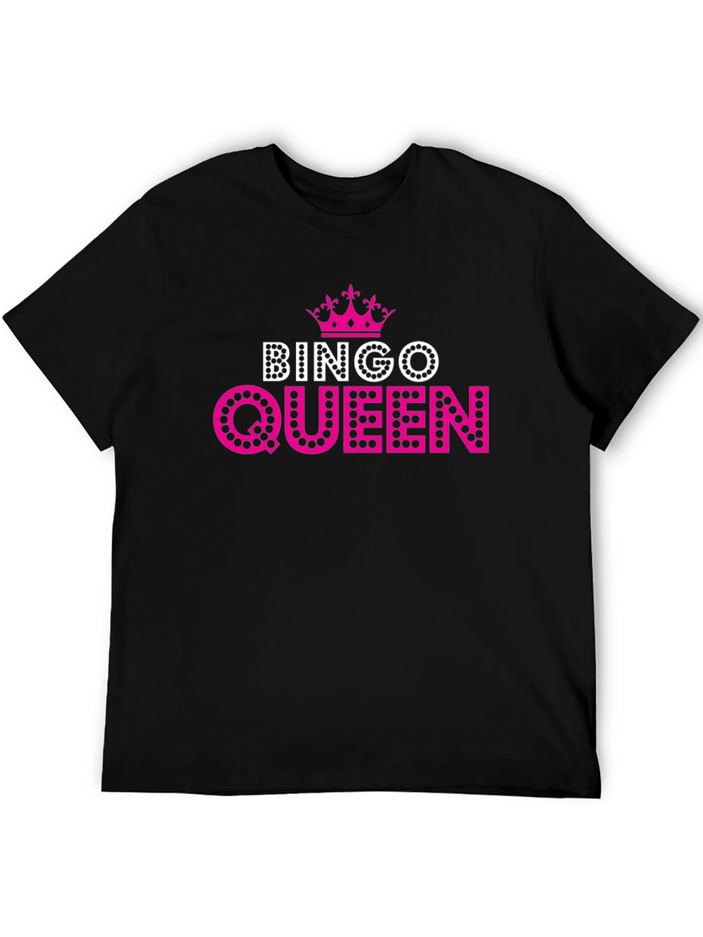 Bingo Queen T-Shirt - Pink Crown Design
