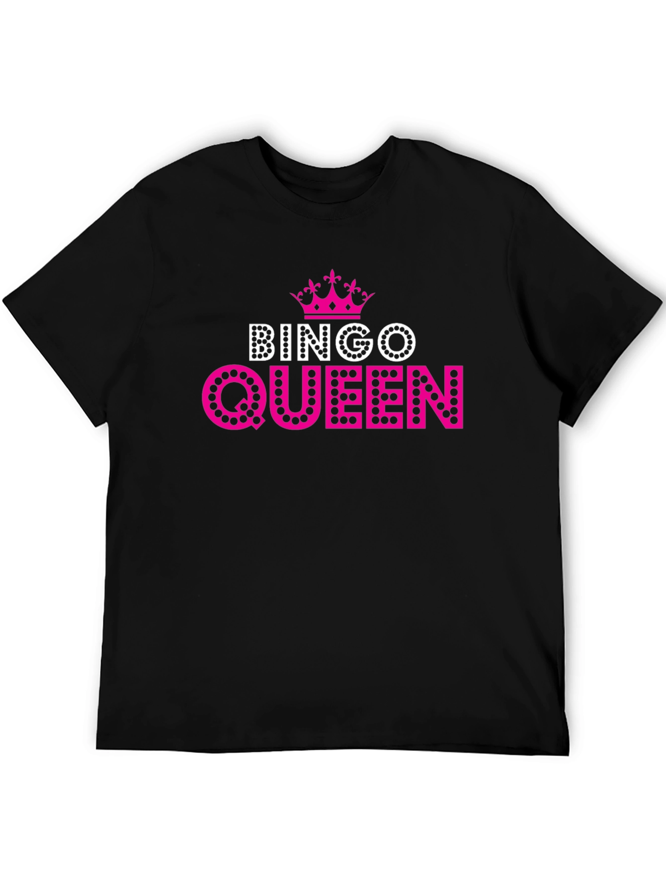 Bingo Queen T-Shirt - Pink Crown Design