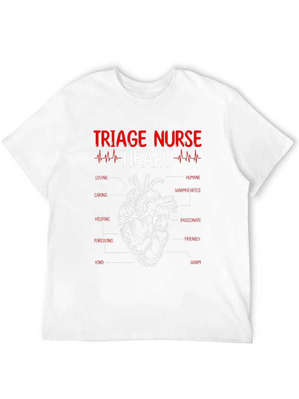 Triage Nurse Heart Anatomy T-Shirt