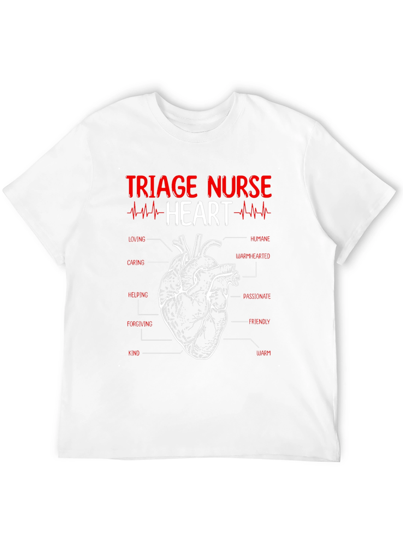 Triage Nurse Heart Anatomy T-Shirt