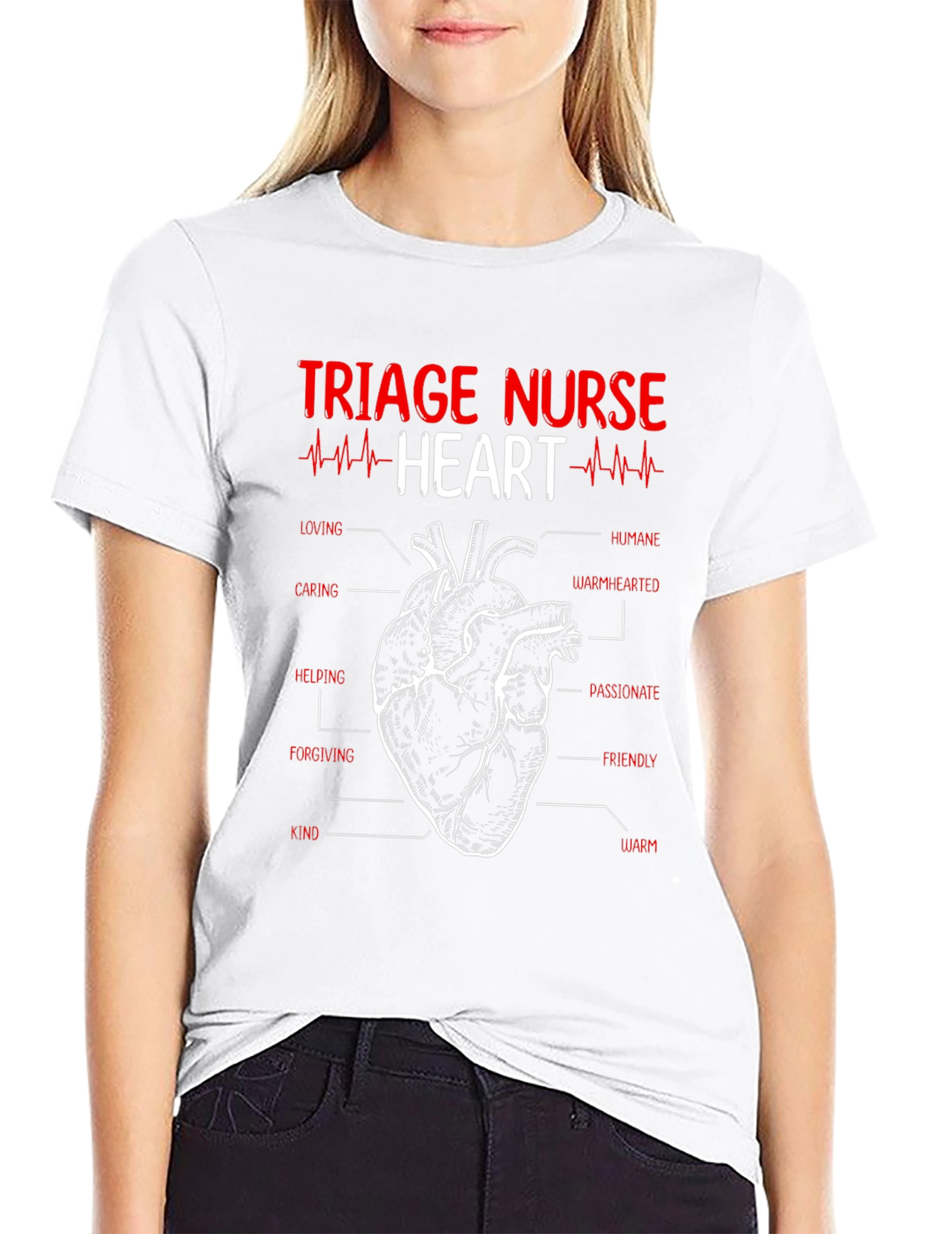 Triage Nurse Heart Anatomy T-Shirt