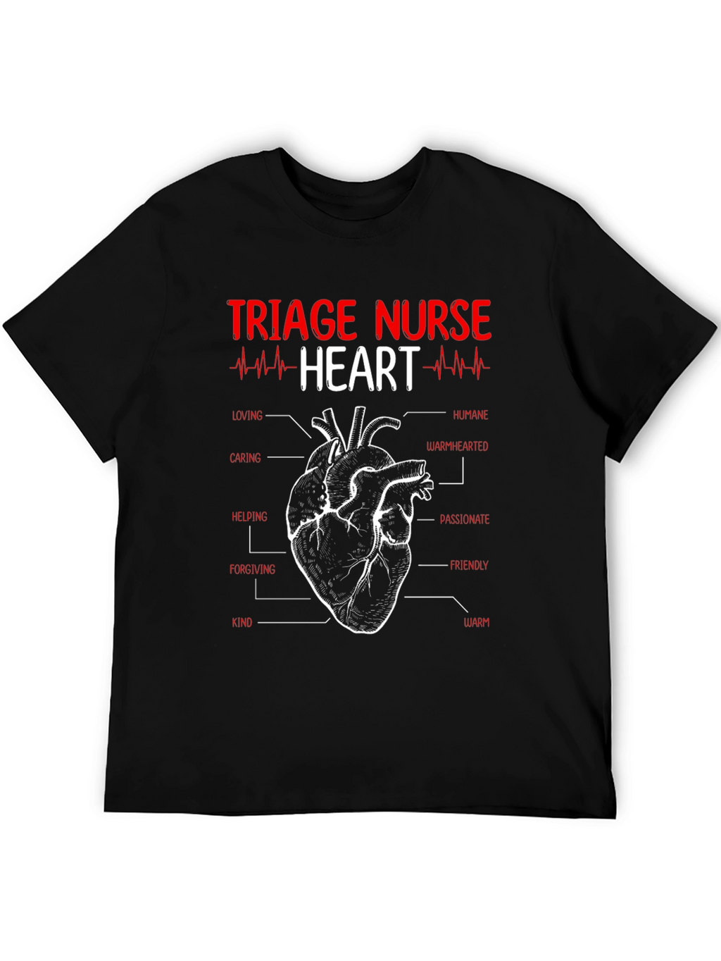 Triage Nurse Heart Anatomy T-Shirt