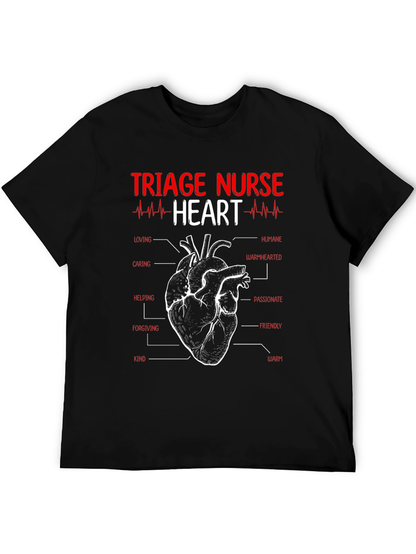Triage Nurse Heart Anatomy T-Shirt
