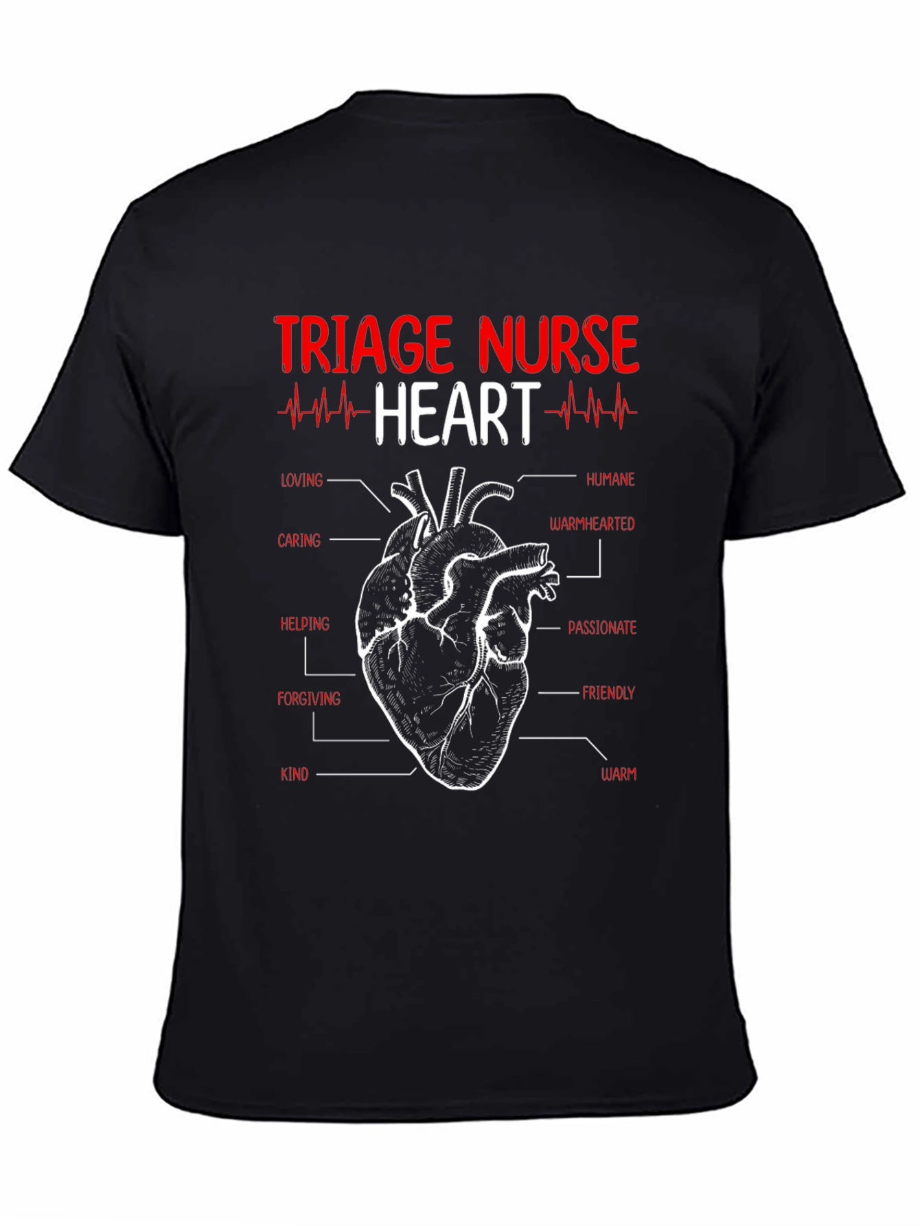 Triage Nurse Heart Anatomy T-Shirt