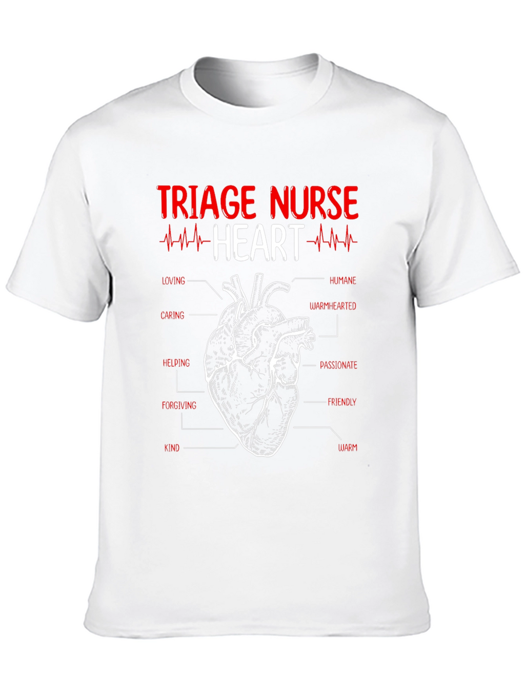 Triage Nurse Heart Anatomy T-Shirt