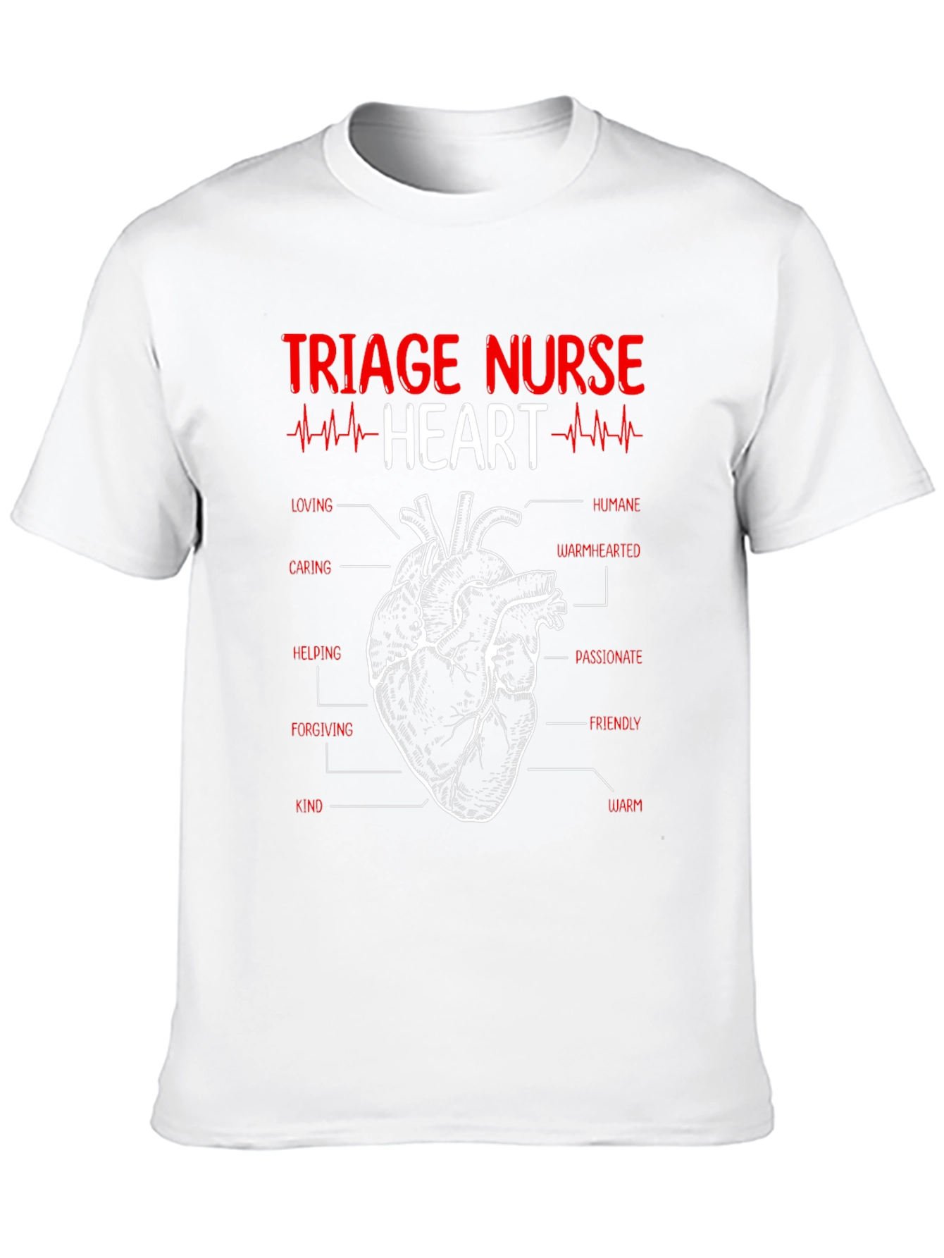 Triage Nurse Heart Anatomy T-Shirt