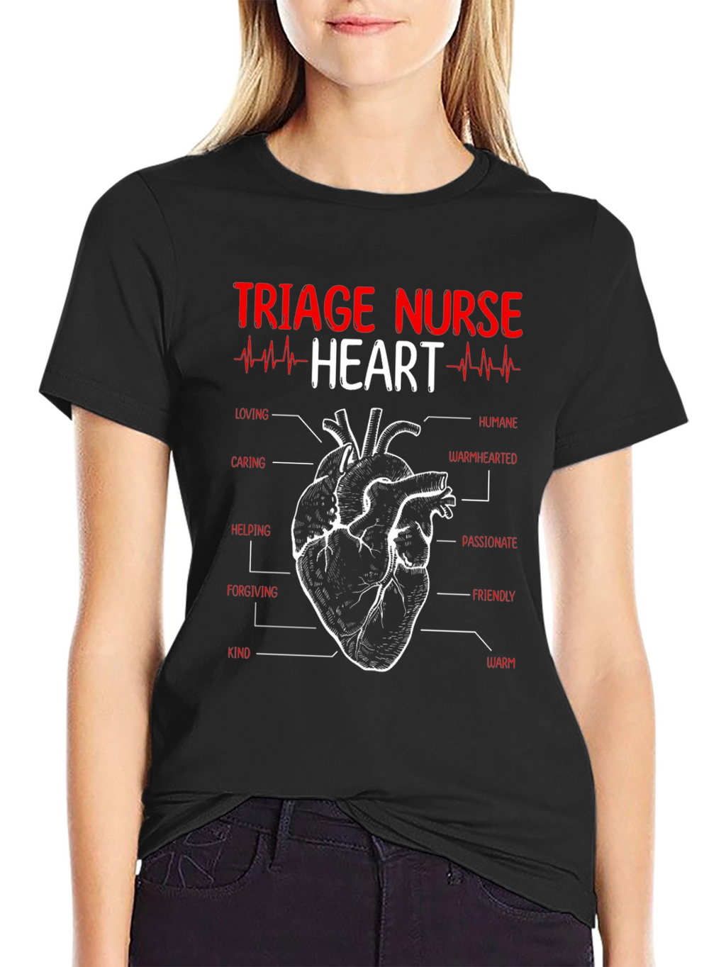 Triage Nurse Heart Anatomy T-Shirt
