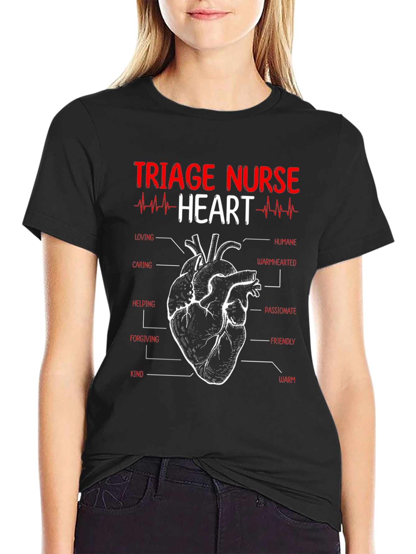Triage Nurse Heart Anatomy T-Shirt
