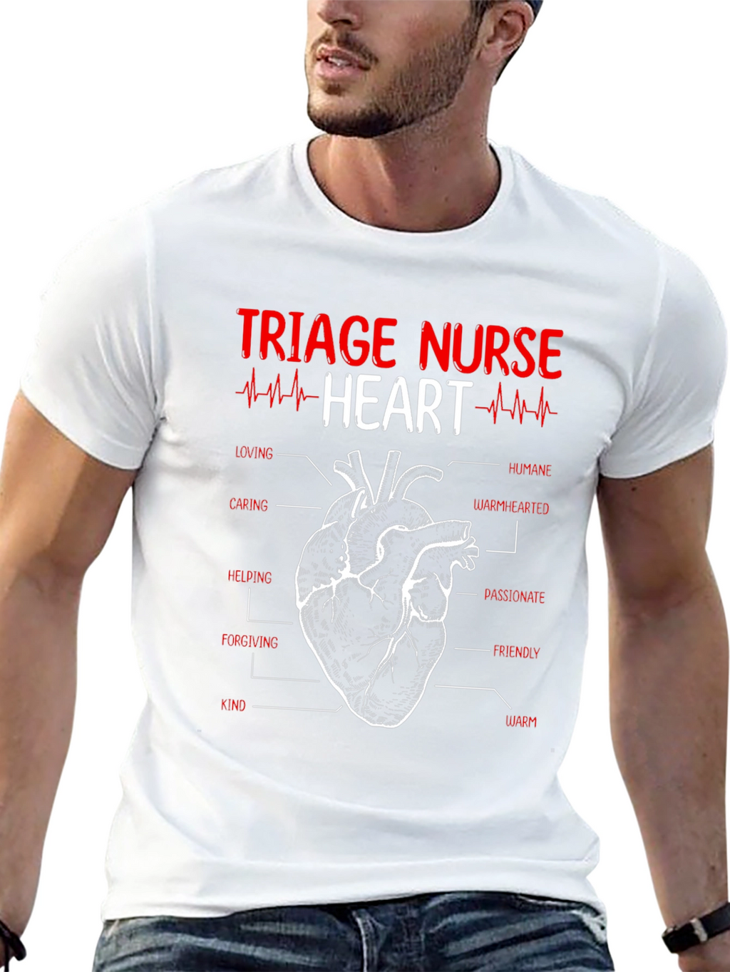 Triage Nurse Heart Anatomy T-Shirt