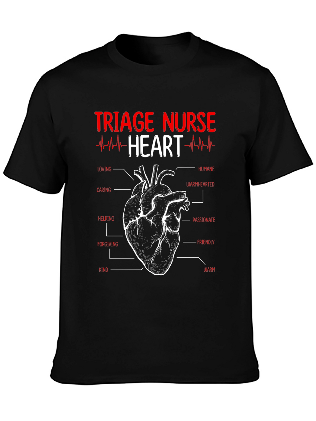 Triage Nurse Heart Anatomy T-Shirt