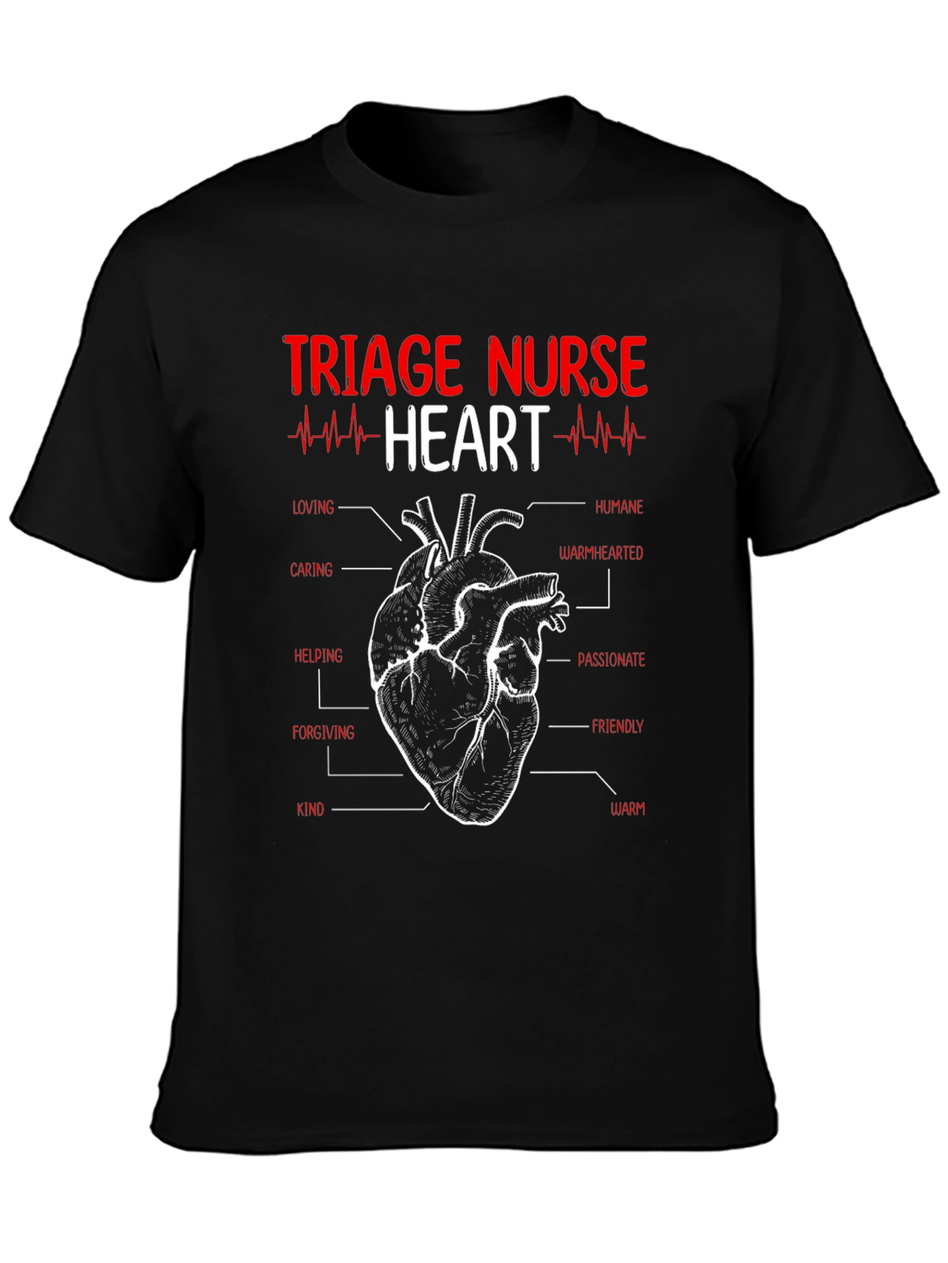 Triage Nurse Heart Anatomy T-Shirt