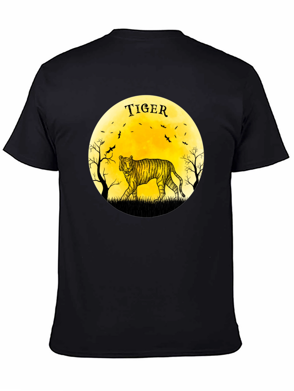 Tiger Moon Graphic Black T-Shirt