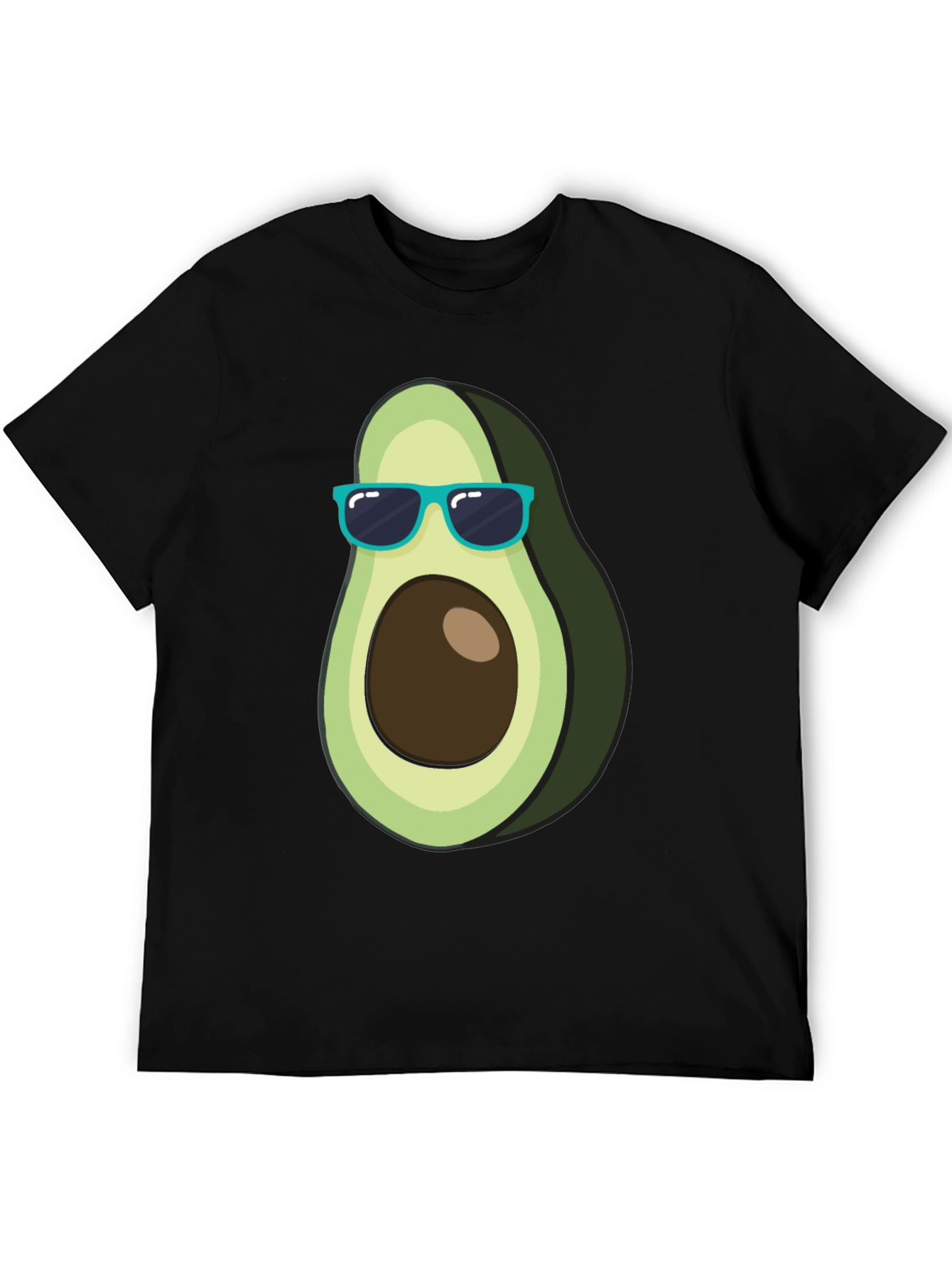 Cool Avocado Graphic Tee - Black Cotton T-Shirt