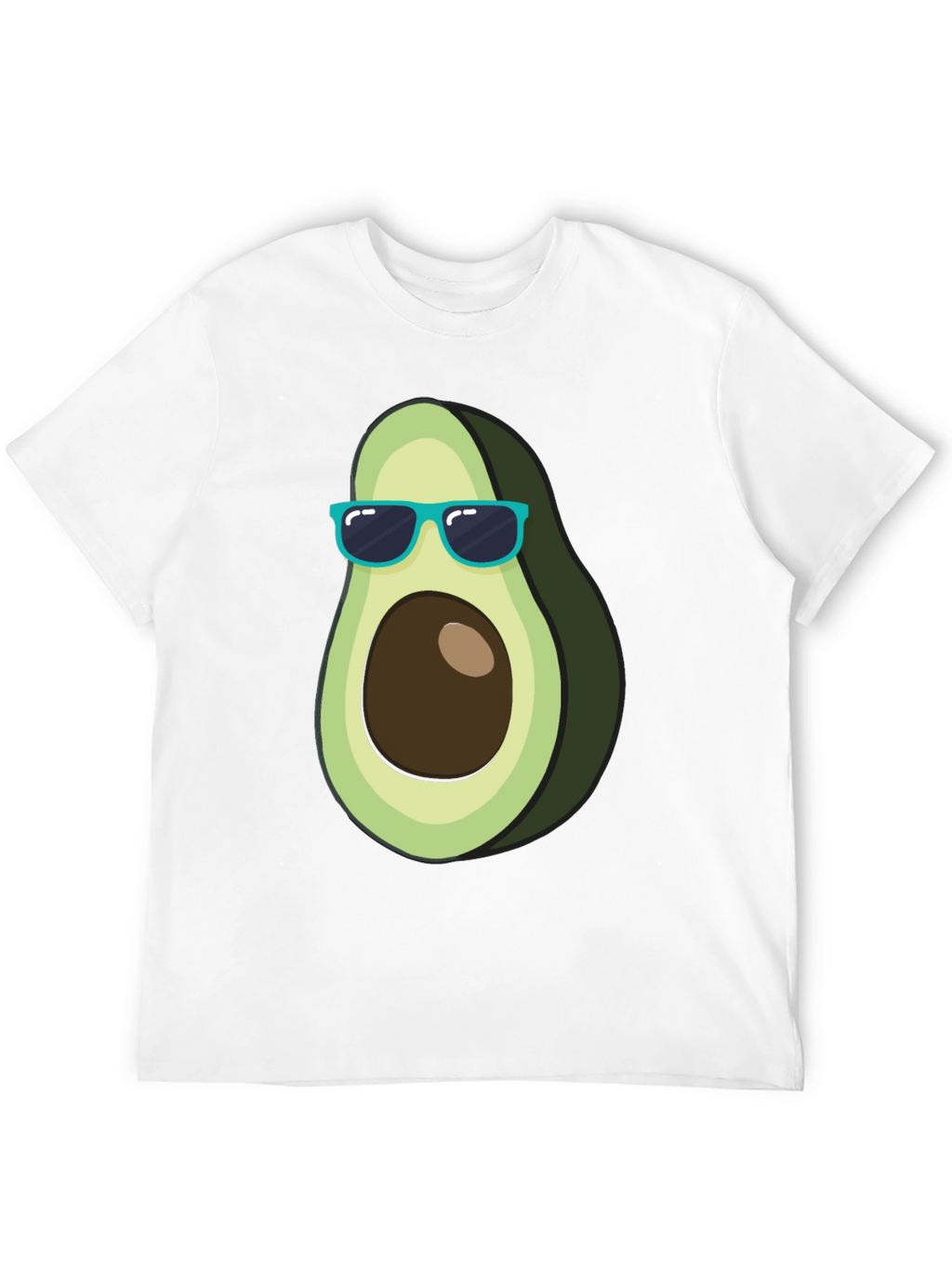 Cool Avocado Graphic Tee - Black Cotton T-Shirt
