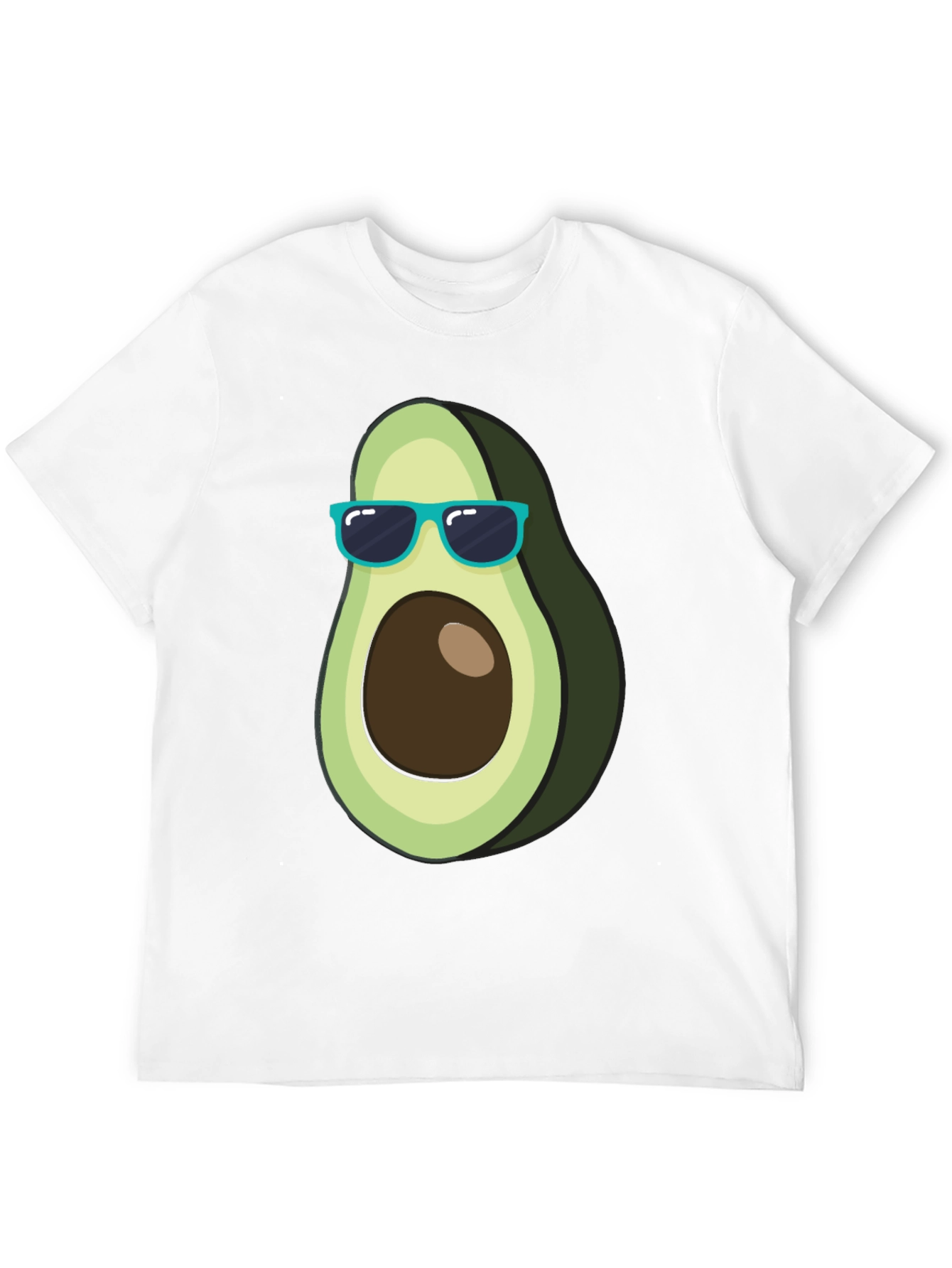 Cool Avocado Graphic Tee - Black Cotton T-Shirt