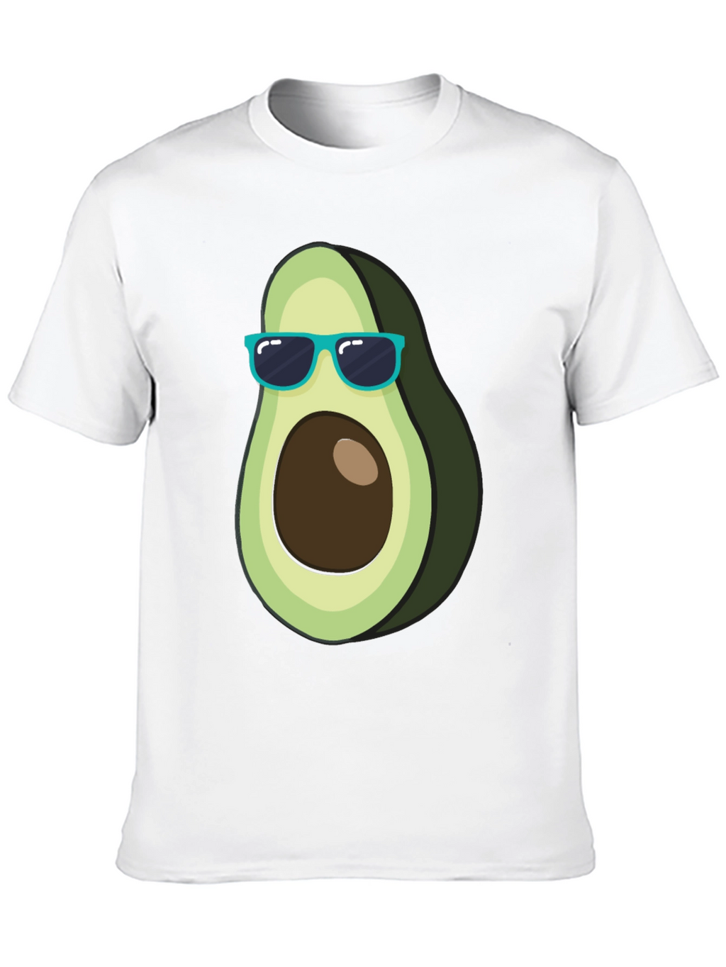 Cool Avocado Graphic Tee - Black Cotton T-Shirt
