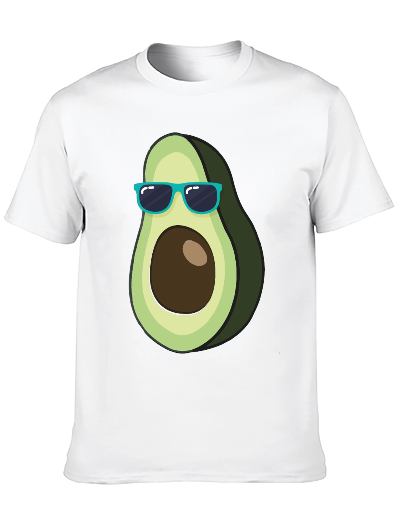 Cool Avocado Graphic Tee - Black Cotton T-Shirt