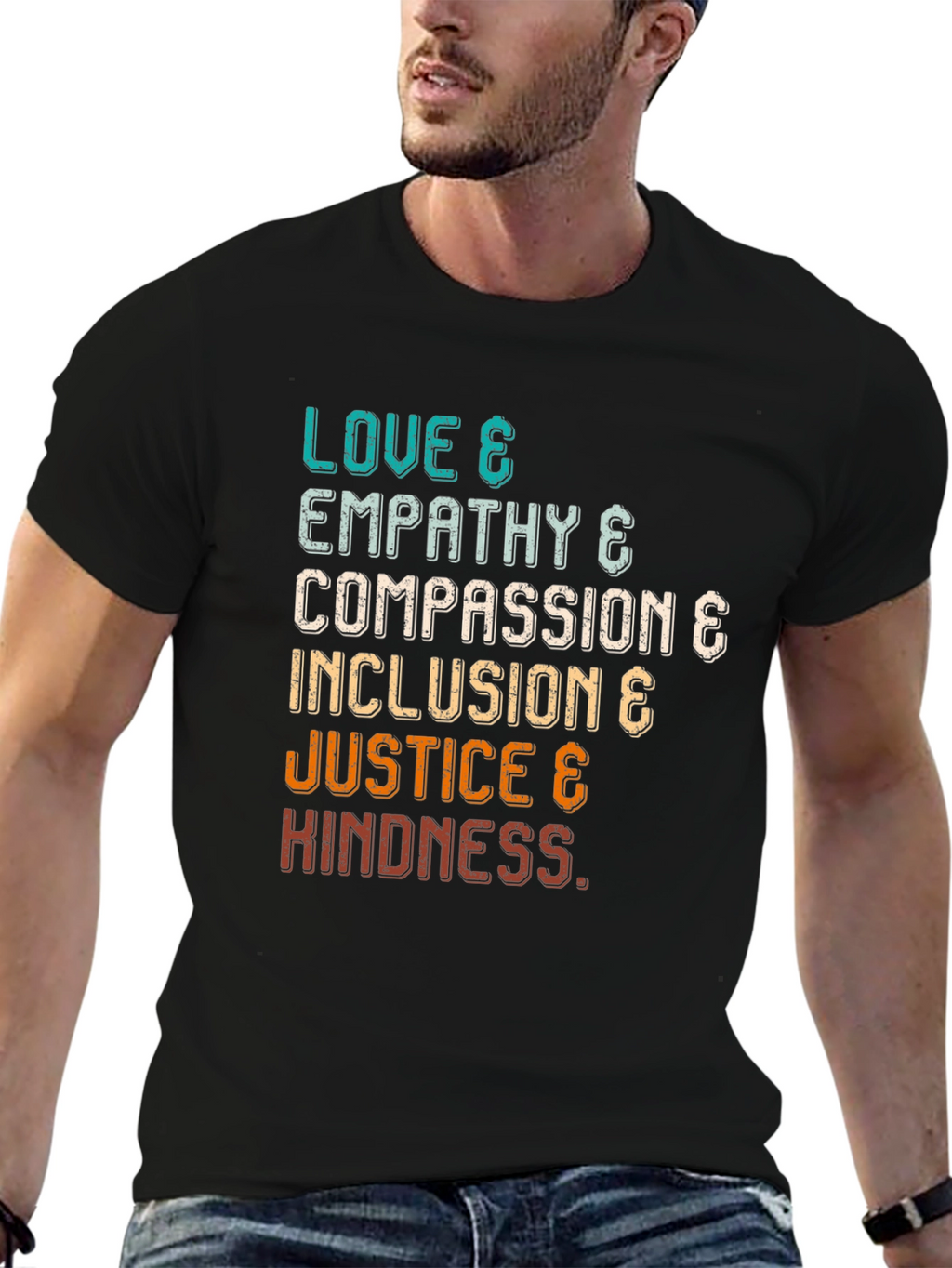 Love Empathy Compassion Inclusion Justice Kindness T-Shirt