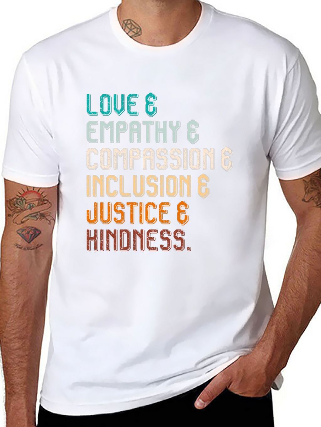 Love Empathy Compassion Inclusion Justice Kindness T-Shirt