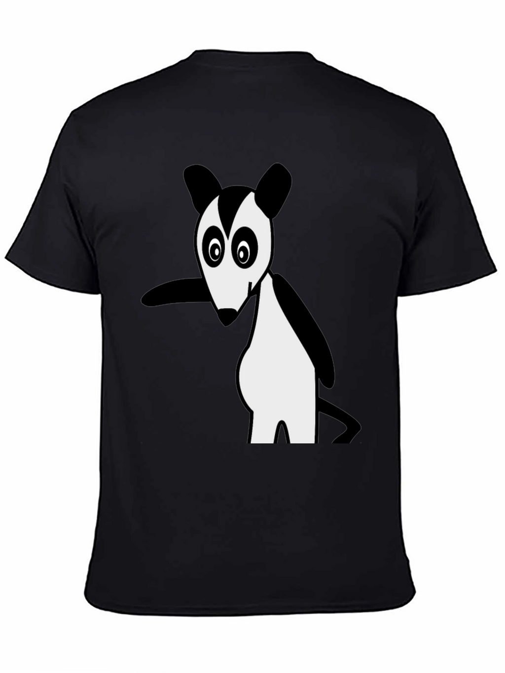 Cartoon Opossum Black T-Shirt