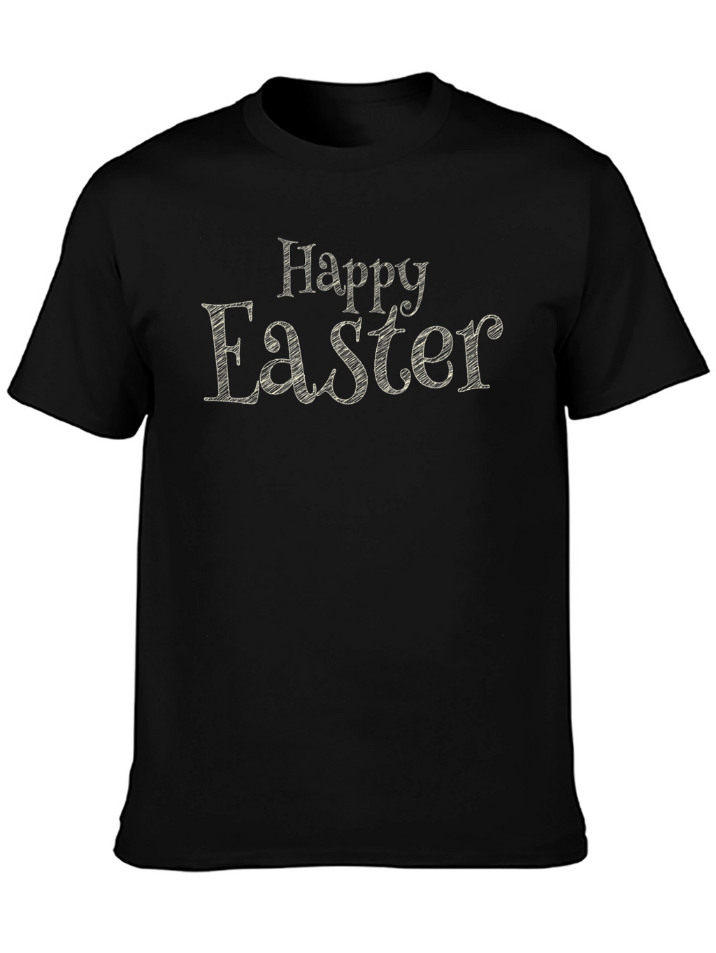 Happy Easter Black Graphic T-Shirt
