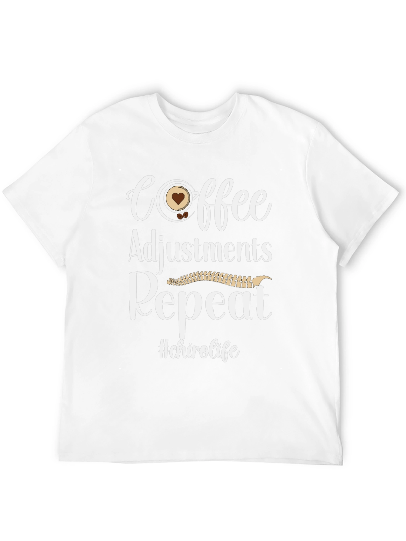Coffee Adjustments Repeat T-Shirt - Chiro Life Tee