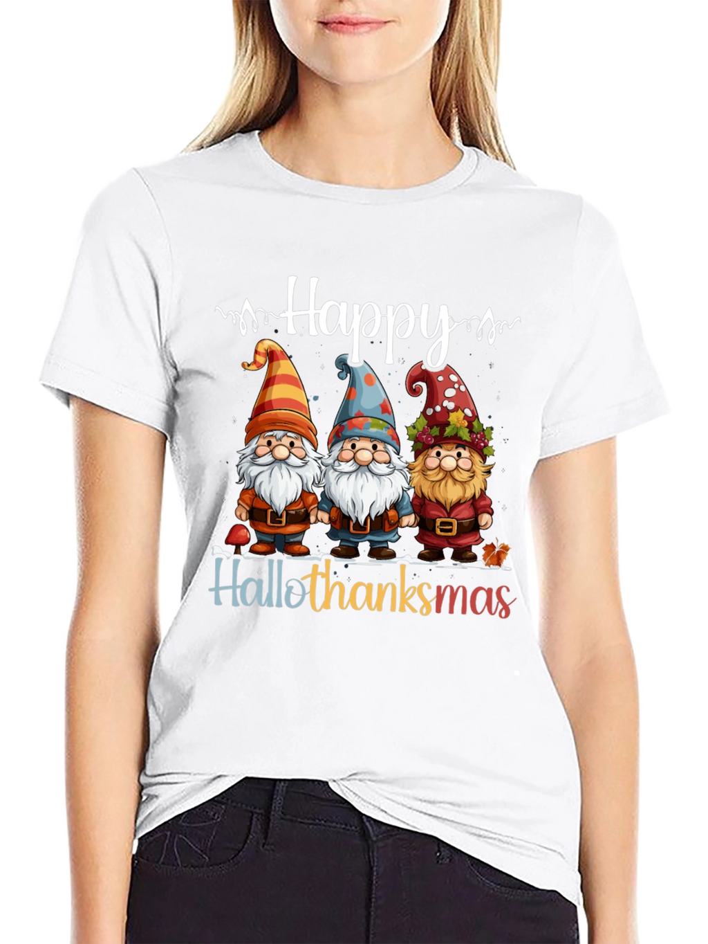 Happy Hallothanksmas Gnome T-Shirt