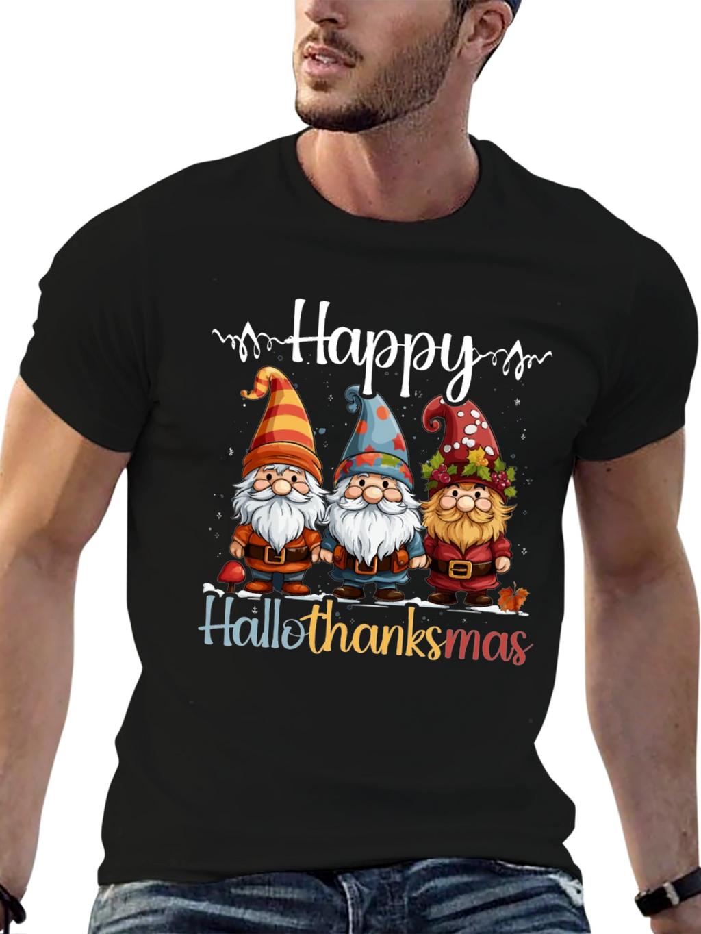 Happy Hallothanksmas Gnome T-Shirt