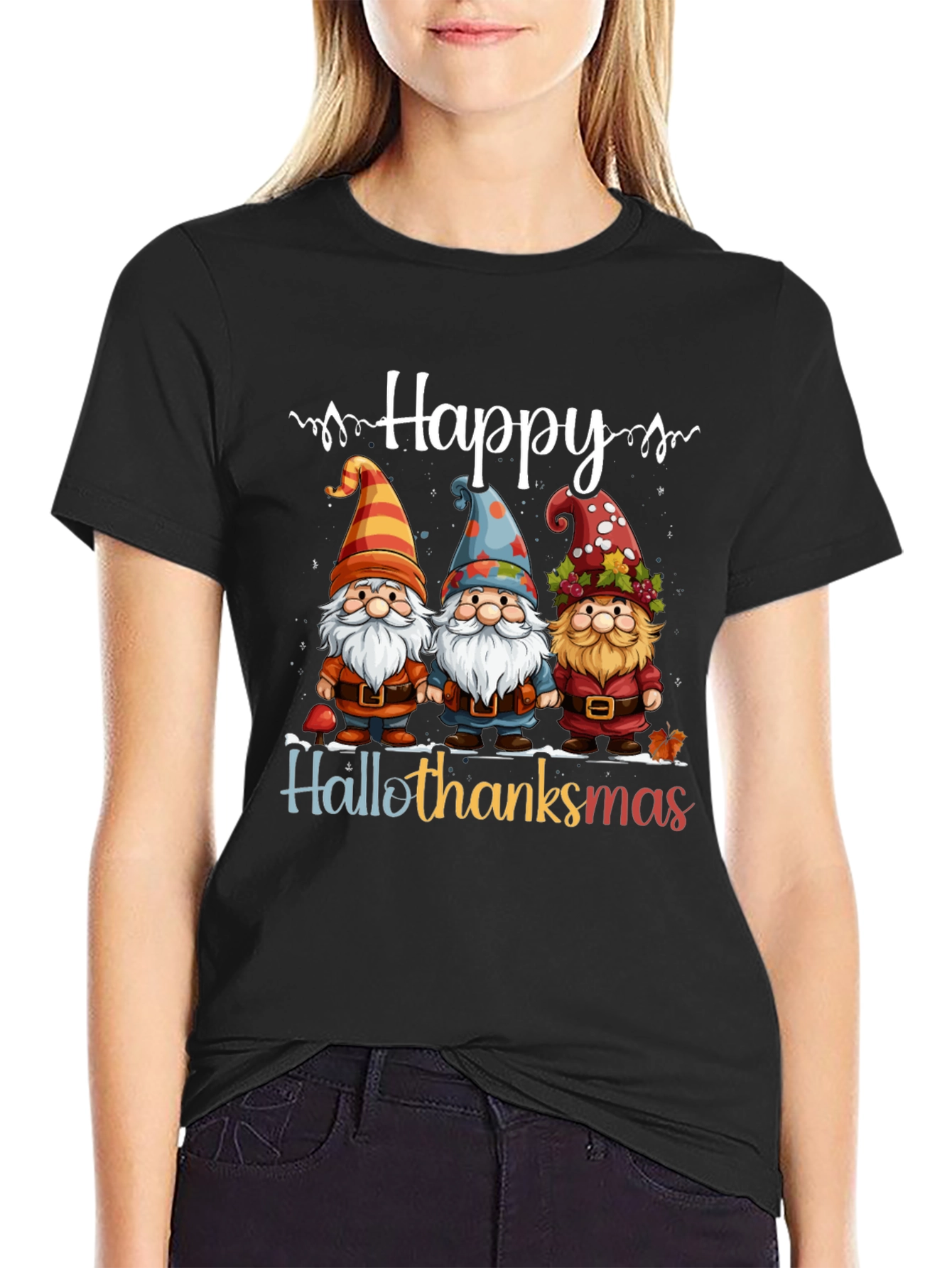 Happy Hallothanksmas Gnome T-Shirt